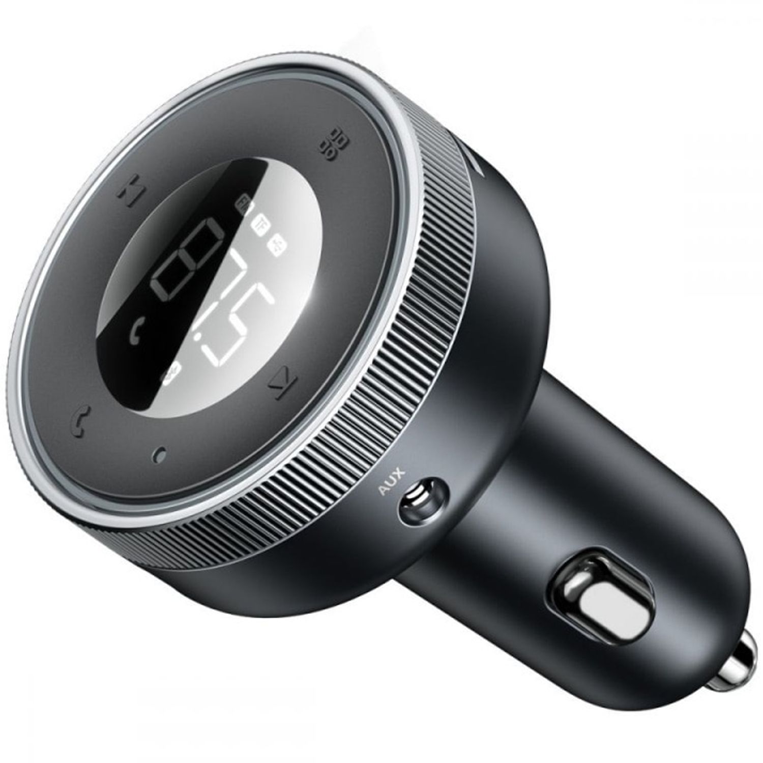 Modulator FM Bluetooth Baseus CCLH-01 Enjoy, Mp3 Player, 2 x USB (Negru) fotografia produsului View 5 L