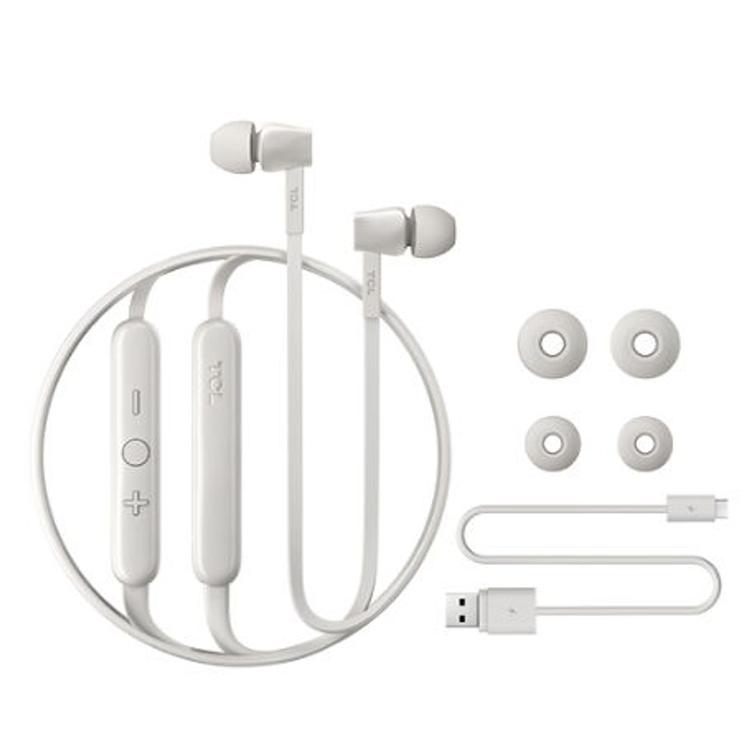 Casti Alergare TCL MTRO100BTWT, In-Ear, Bluetooth, Microfon (Alb) fotografia produsului