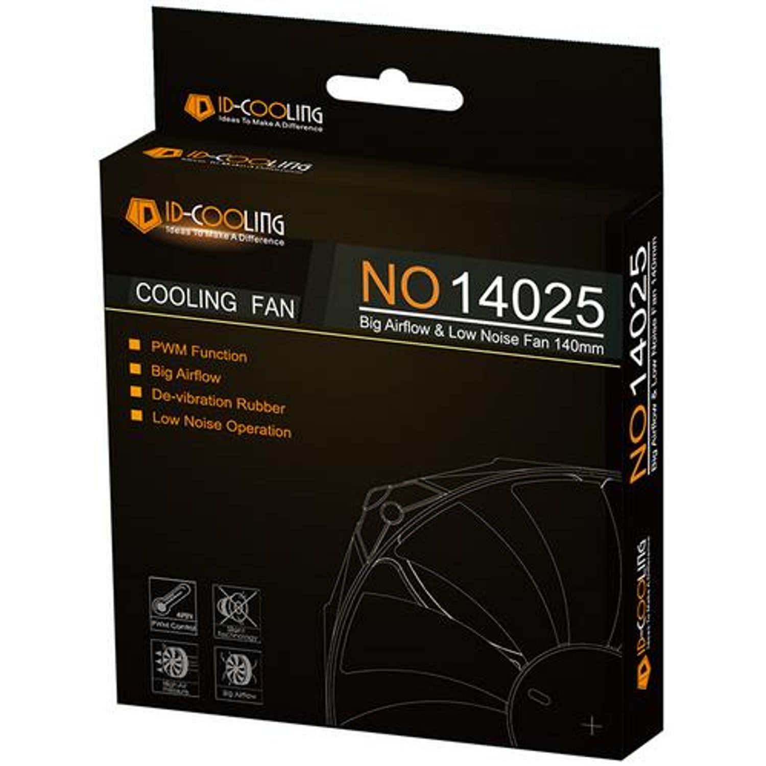 Ventilator ID-Cooling NO-14025K, 140 mm fotografia produsului View 6 L