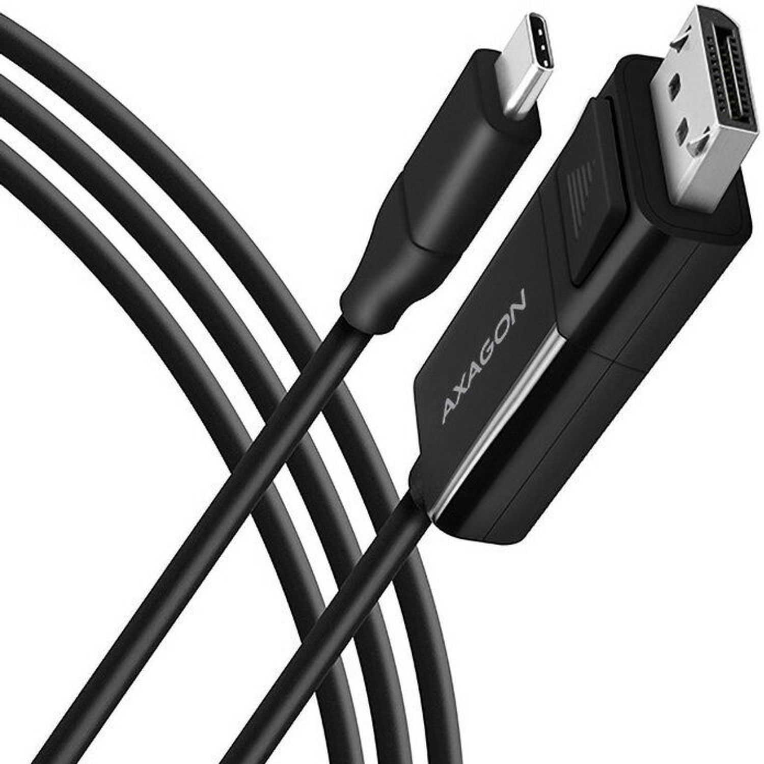 Cablu AXAGON RVC-DPC, USB-C - DisplayPort, 1.8m 4K/60Hz (Negru) fotografia produsului