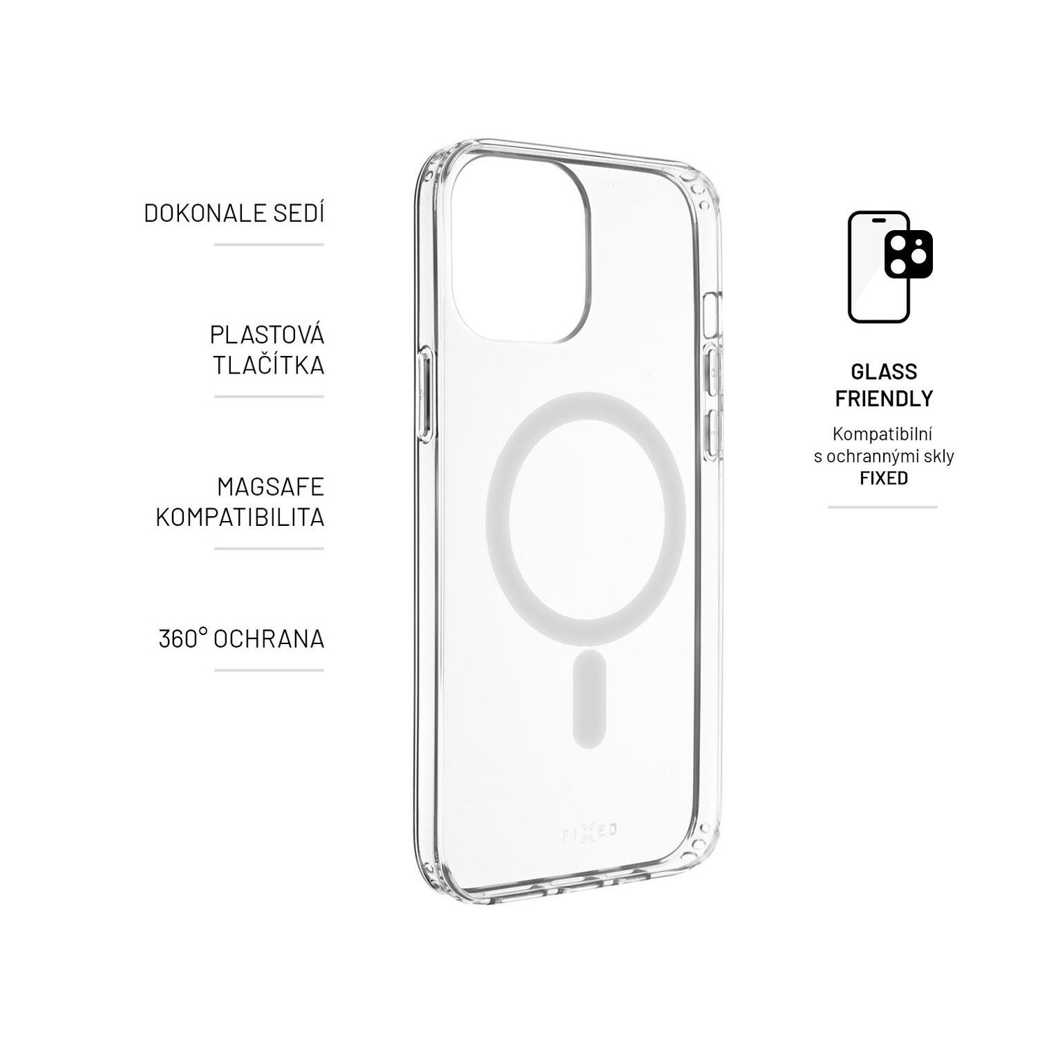 Husa de protectie FIXED MagPure pentru Apple iPhone 14 Pro Max, Transparent fotografia produsului View 2 L