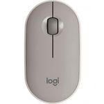 Mouse Wireless Logitech Pebble M350, 1000 DPI, Bluetooth/USB (Crem) fotografia produsului