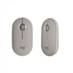 Mouse Wireless Logitech Pebble M350, 1000 DPI, Bluetooth/USB (Crem) fotografia produsului View 3 S