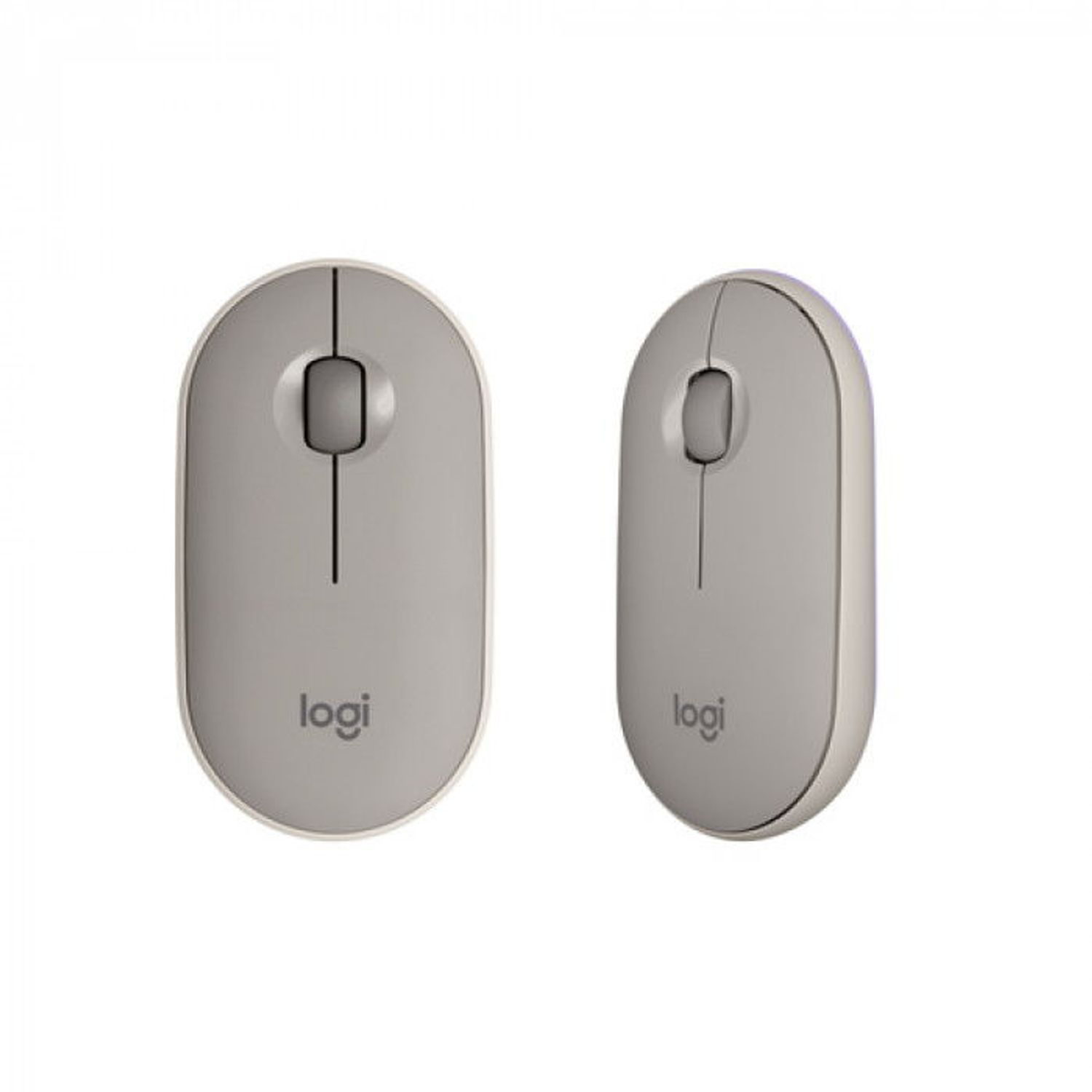Mouse Wireless Logitech Pebble M350, 1000 DPI, Bluetooth/USB (Crem) fotografia produsului View 3 L