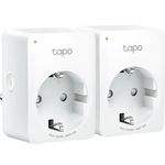 Priza Wi-Fi inteligenta TP-LINK Tapo P100, Schuko, compatibila Google Assistant si Amazon Alexa, programabila, 2 pack (Alb) fotografia produsului