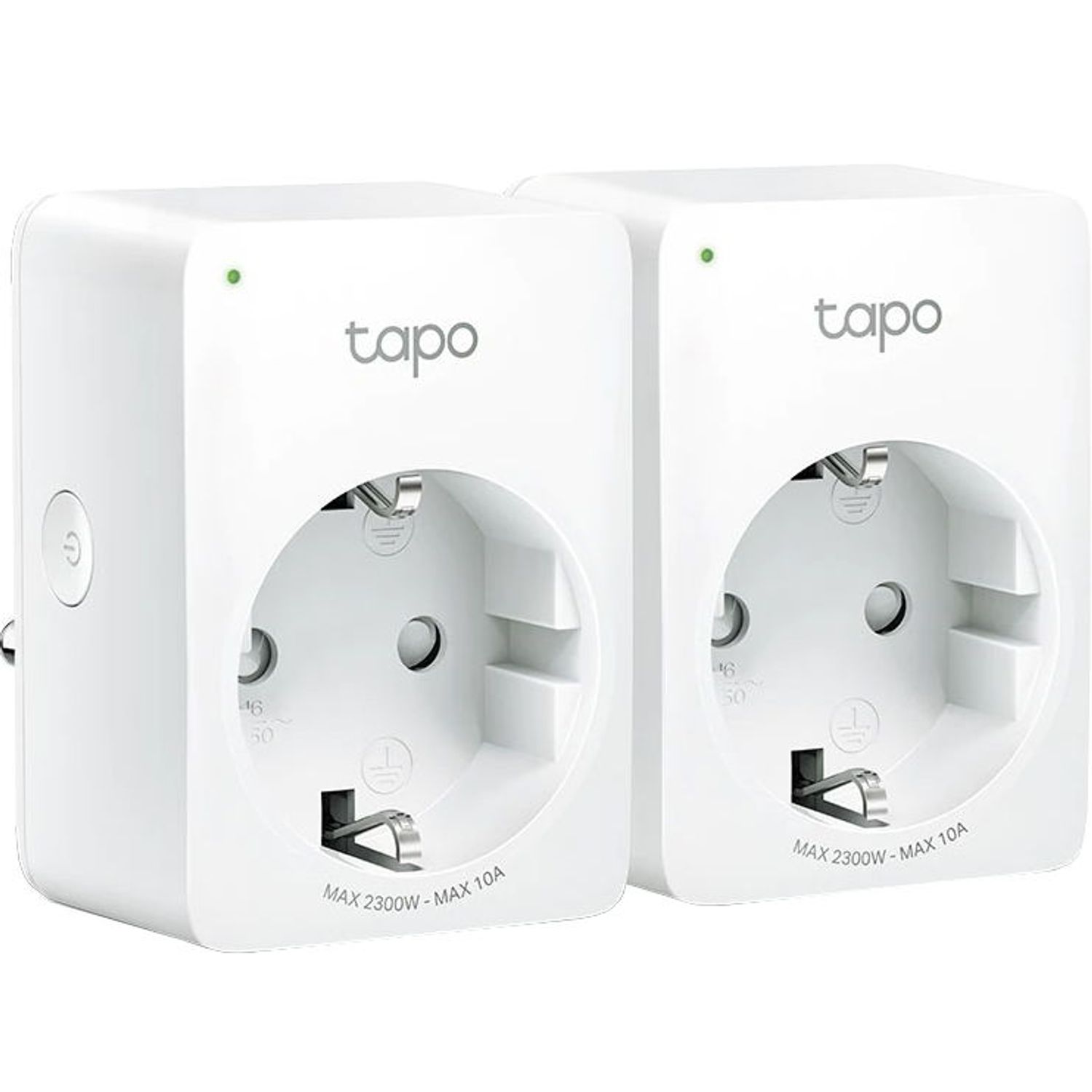 Priza Wi-Fi inteligenta TP-LINK Tapo P100, Schuko, compatibila Google Assistant si Amazon Alexa, programabila, 2 pack (Alb) fotografia produsului