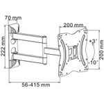 Suport Perete Cabletech UCH0214, 13" - 42", 30 Kg (Negru) fotografia produsului View 2 S