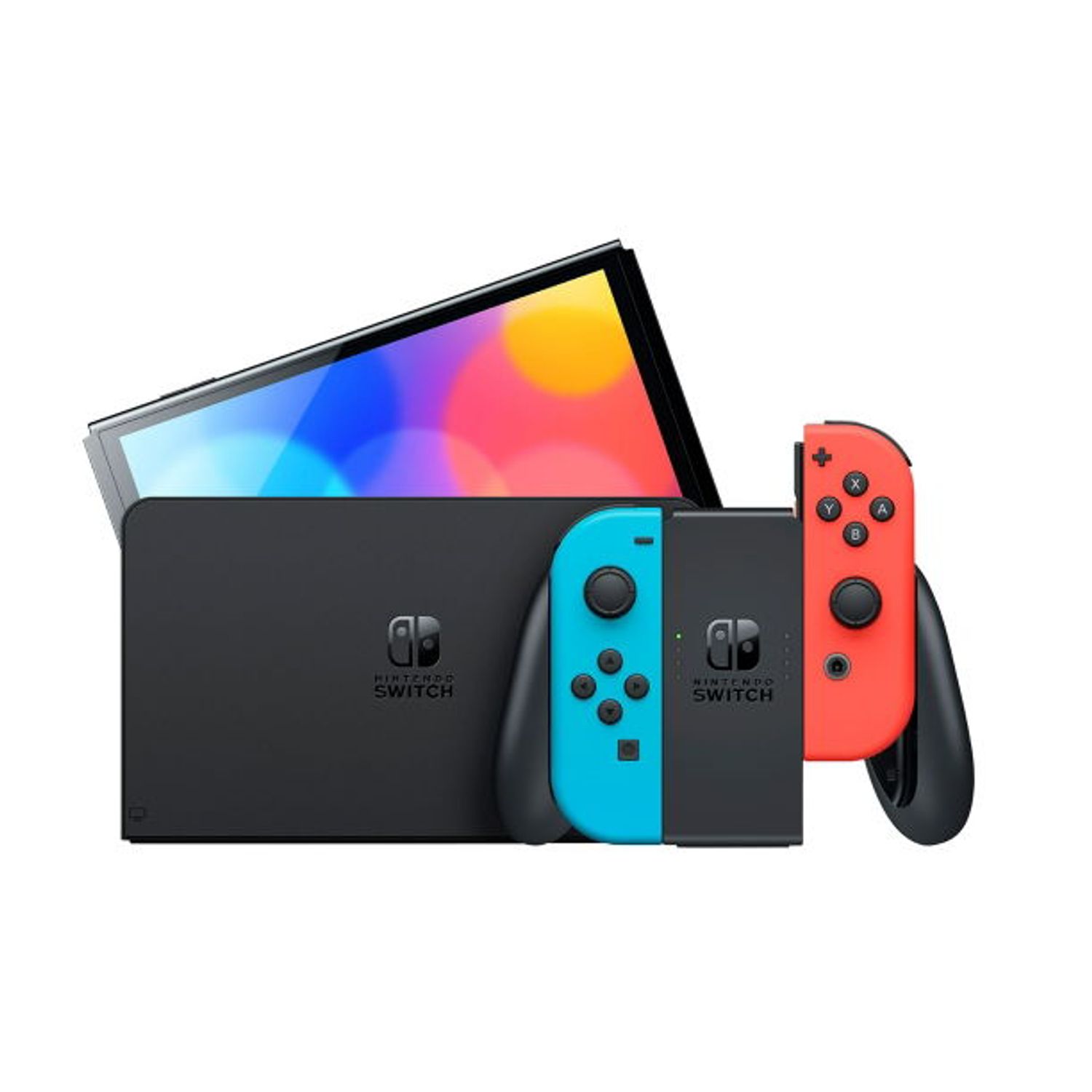 Consola OLED NINTENDO Switch Neon, 64GB (Albastru/Rosu) fotografia produsului