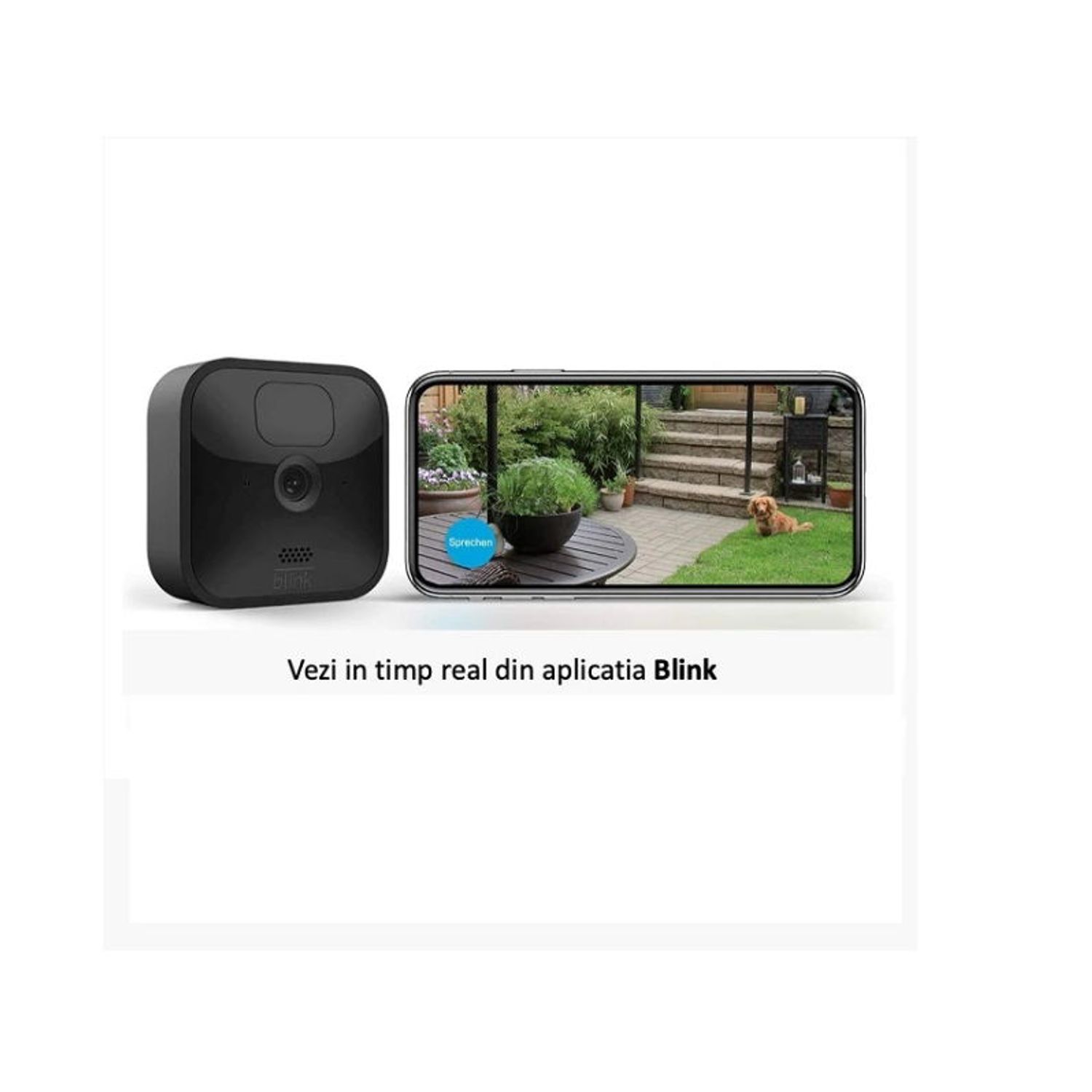 Camera de supraveghere Amazon Blink Outdoor, Wireless, Nightvision (Negru) fotografia produsului View 4 L