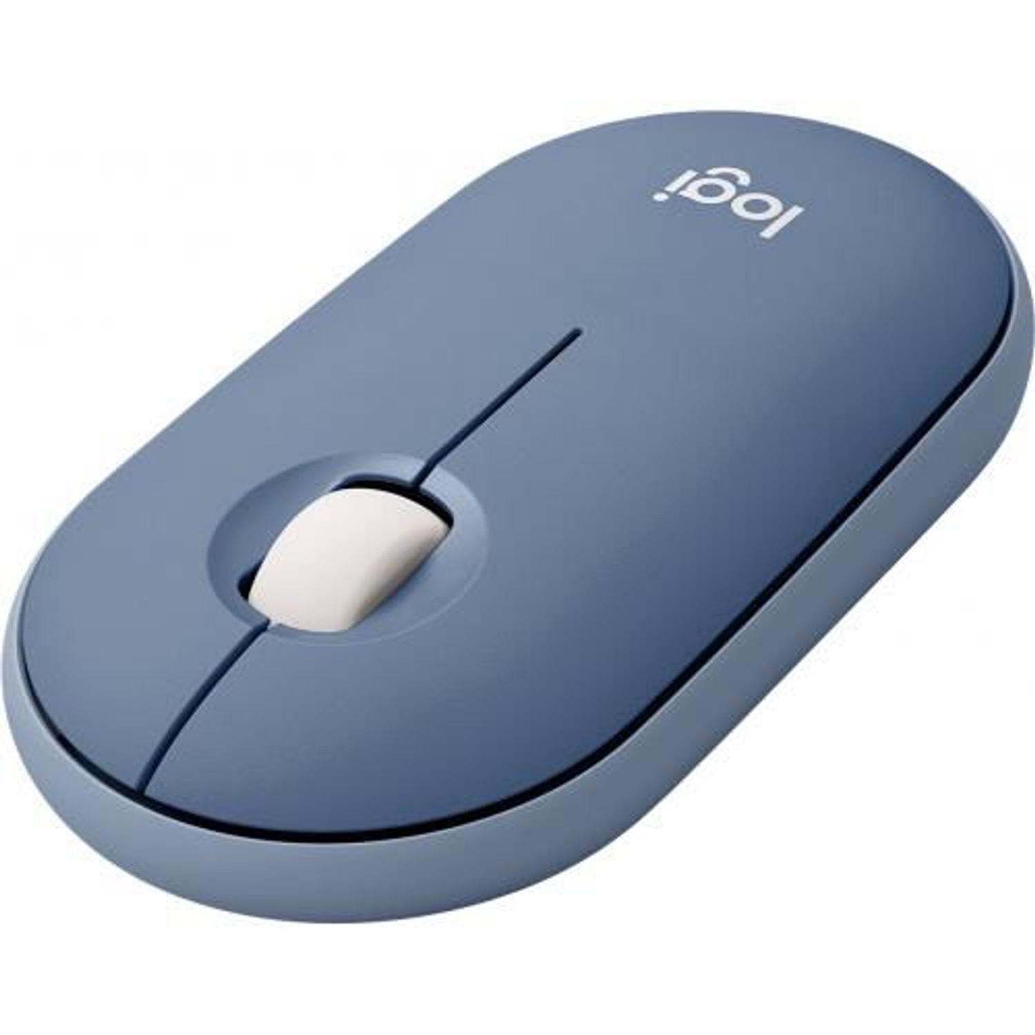 Mouse Optic Wireless Logitech Pebble M350, USB (Albastru Blueberry) fotografia produsului View 2 L