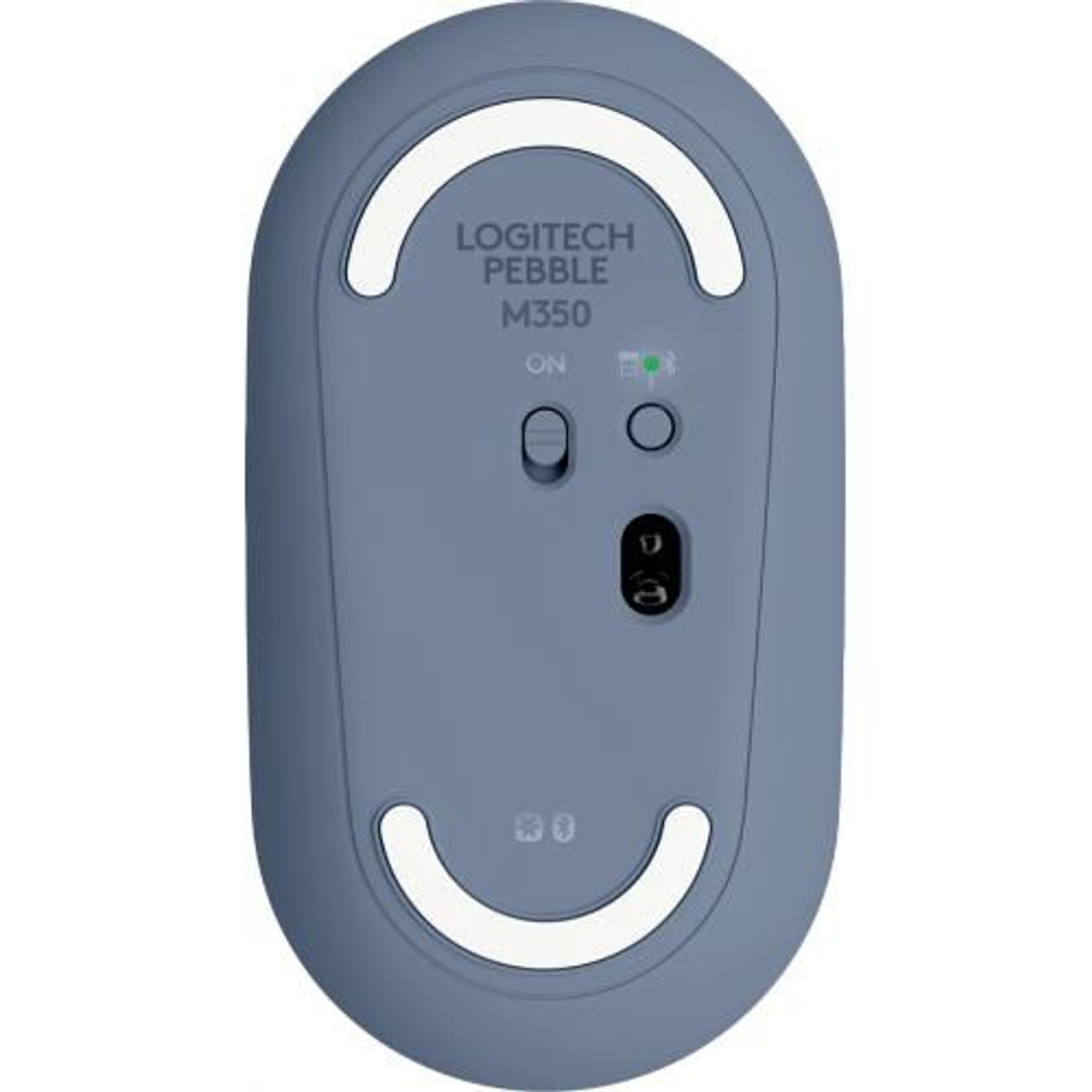 Mouse Optic Wireless Logitech Pebble M350, USB (Albastru Blueberry) fotografia produsului View 4 L