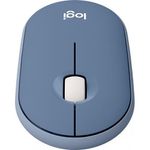 Mouse Optic Wireless Logitech Pebble M350, USB (Albastru Blueberry) fotografia produsului View 3 S