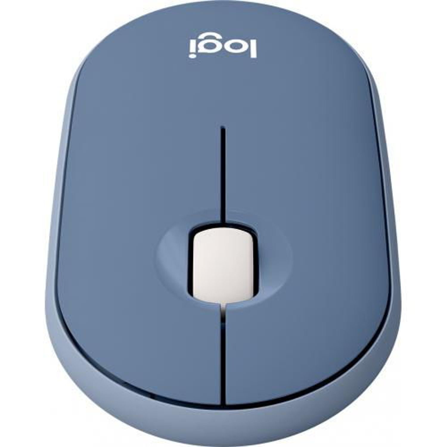 Mouse Optic Wireless Logitech Pebble M350, USB (Albastru Blueberry) fotografia produsului View 3 L