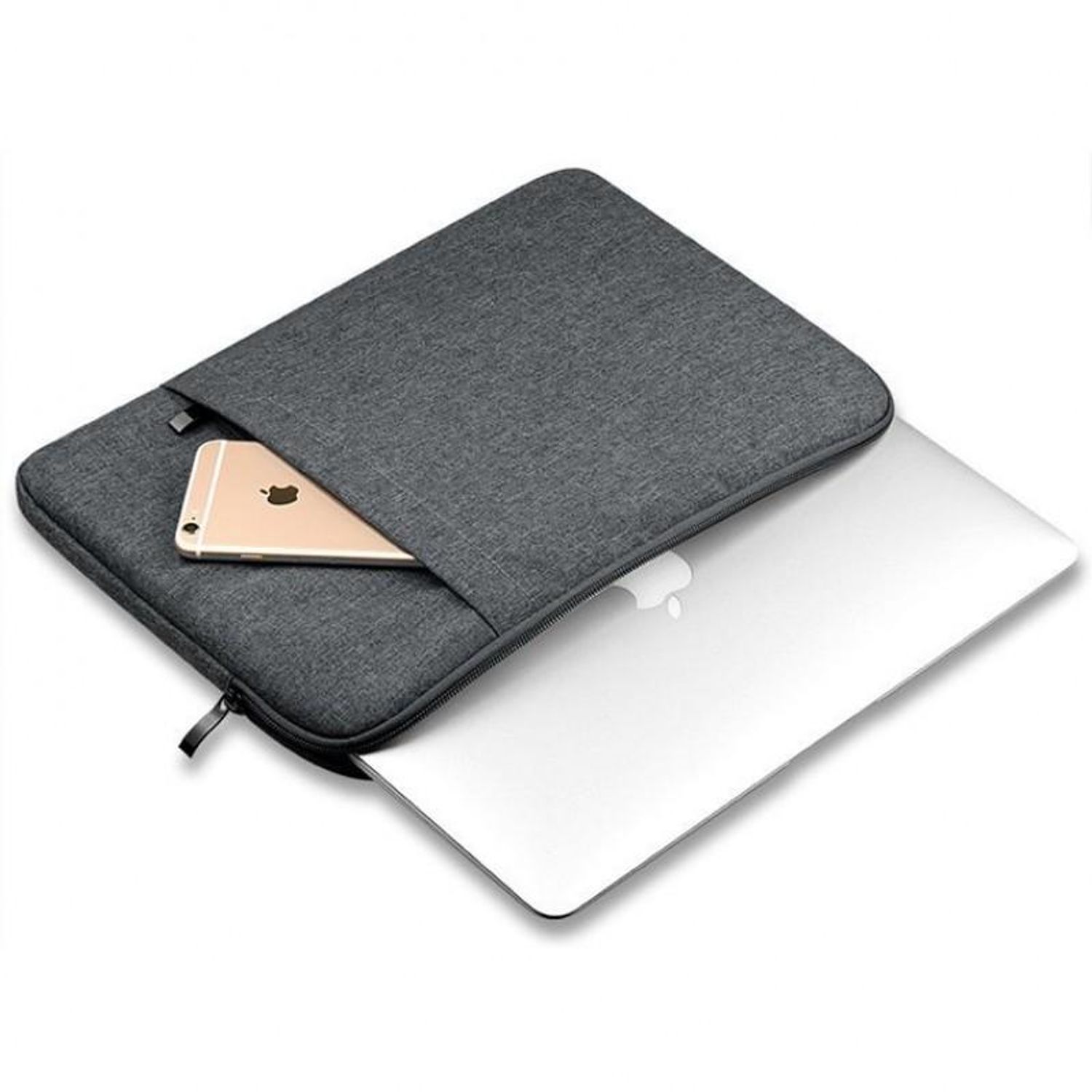 Husa laptop Tech-Protect Sleeve 15/16 inch, Gri fotografia produsului View 3 L