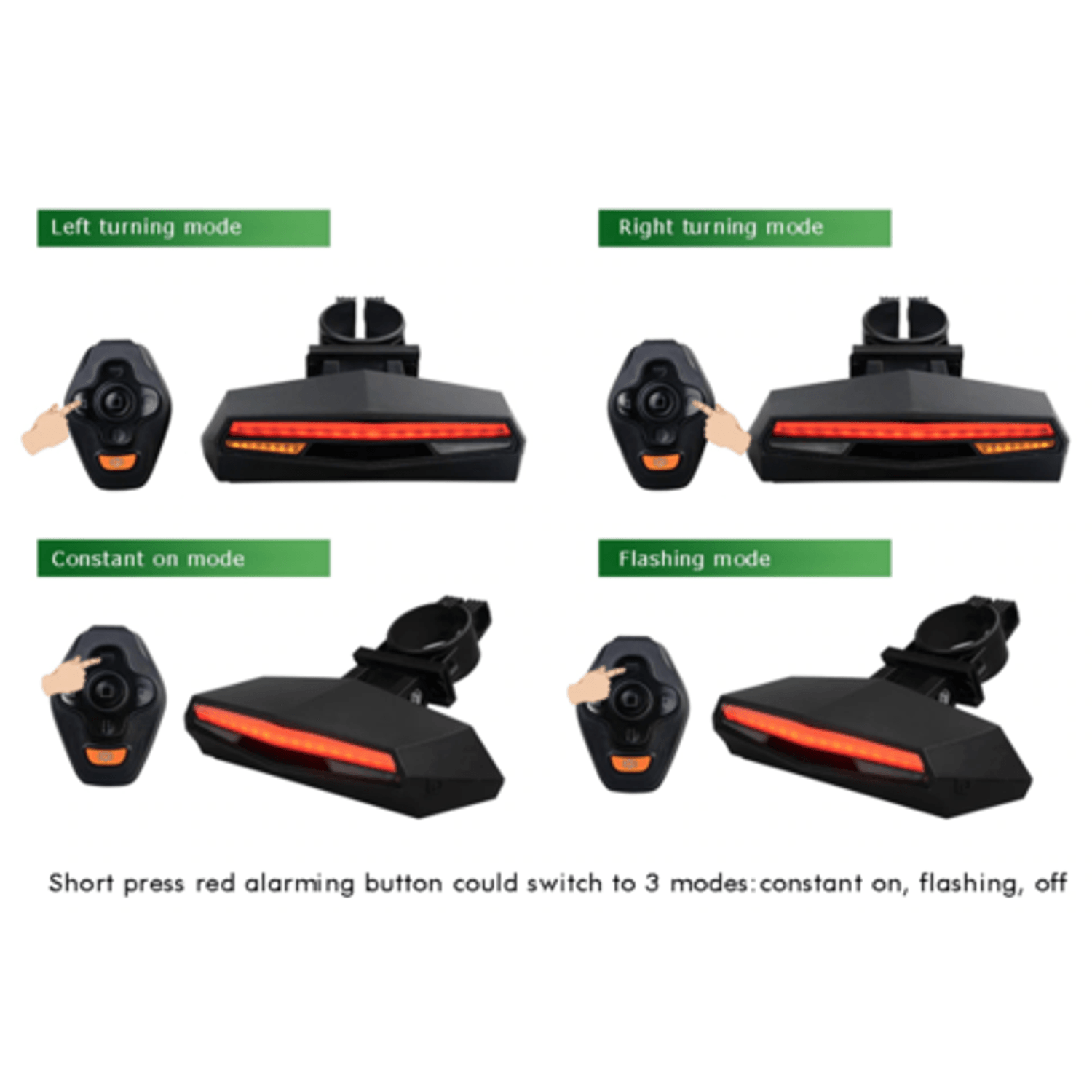 Stop LED spate pentru trotinete electrice, Waterproof IPX4, 85 lumeni fotografia produsului View 2 L