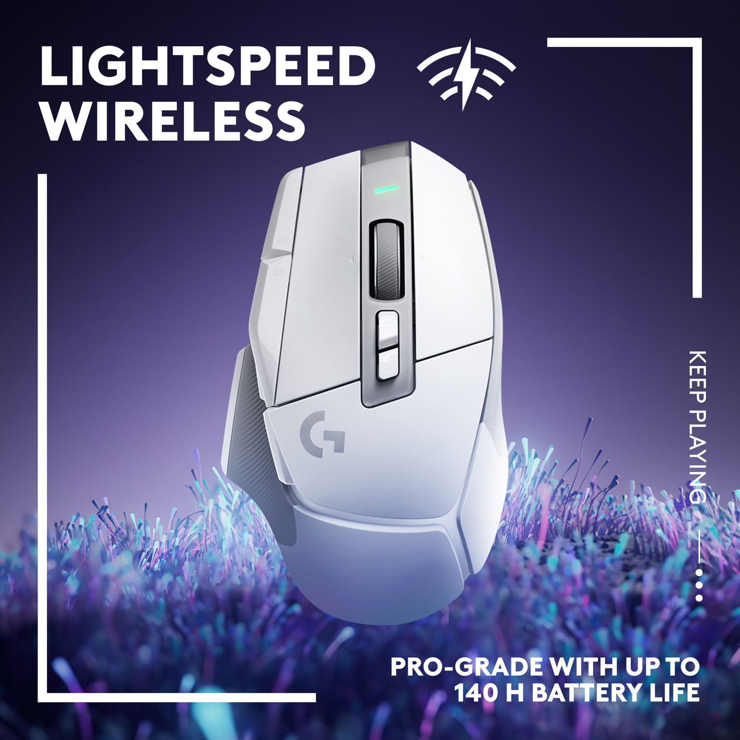 Mouse Gaming Wireless Logitech G502 X Lightspeed, USB, 25600 dpi (Alb) fotografia produsului View 8 L