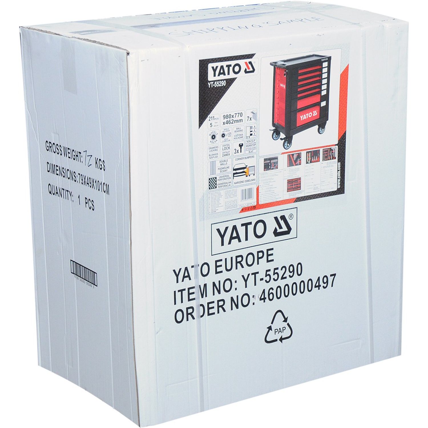 Dulap Scule Echipat, 211BUC YT-55290 fotografia produsului View 2 L