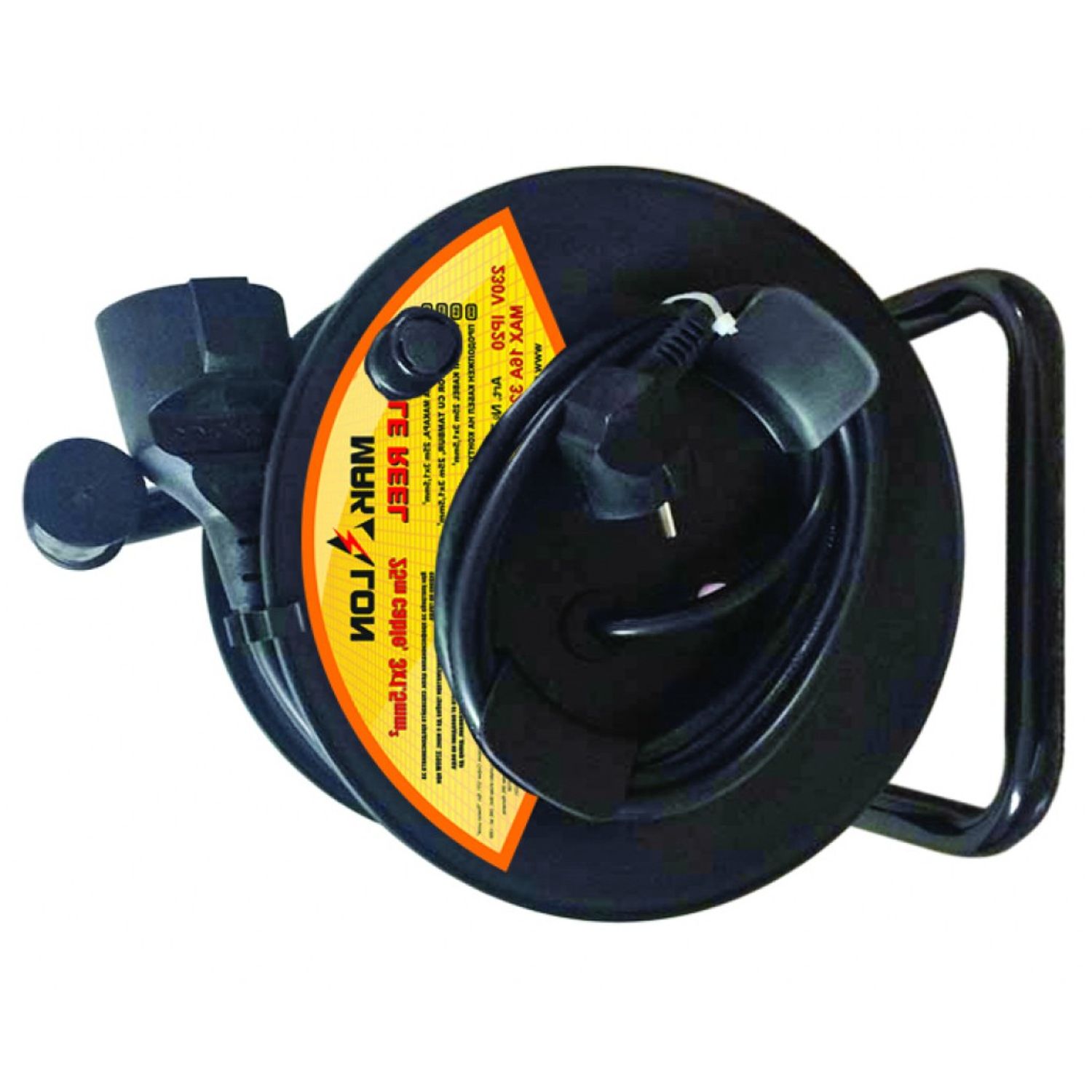 Tambur cu cablu 25m 1.5mm2 cu protectie termica MK fotografia produsului View 3 L