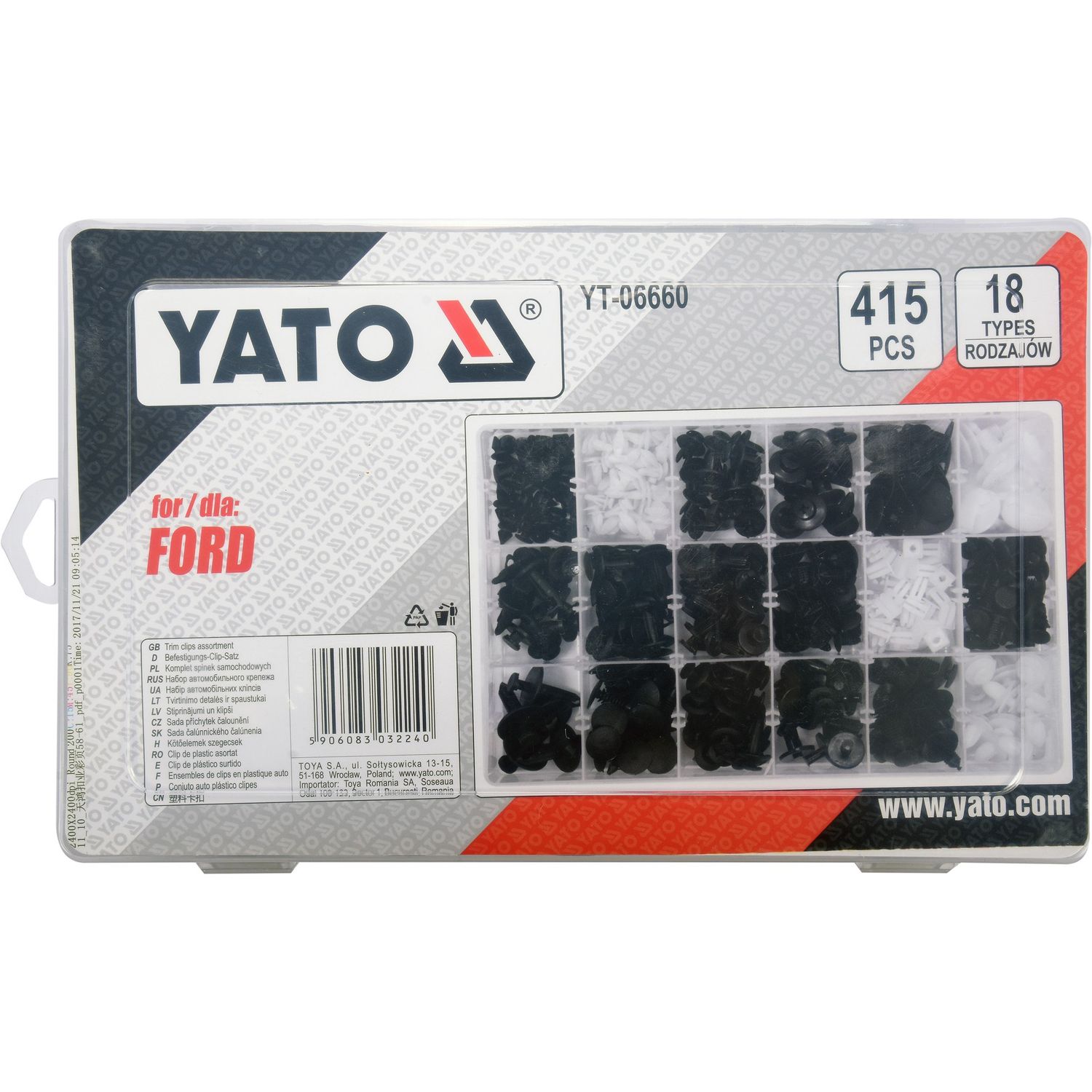 Set 415 clipsuri tapiterie Ford Yato fotografia produsului View 2 L