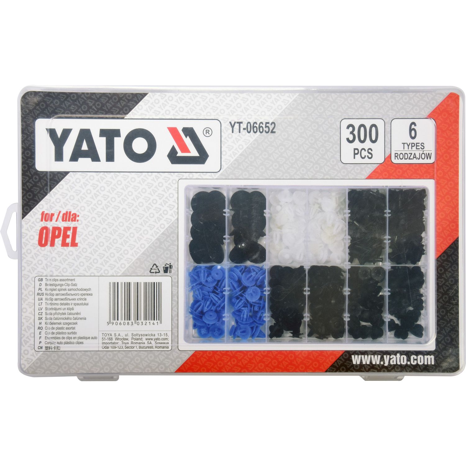 Set 300 clipsuri tapiterie Opel Yato fotografia produsului View 2 L