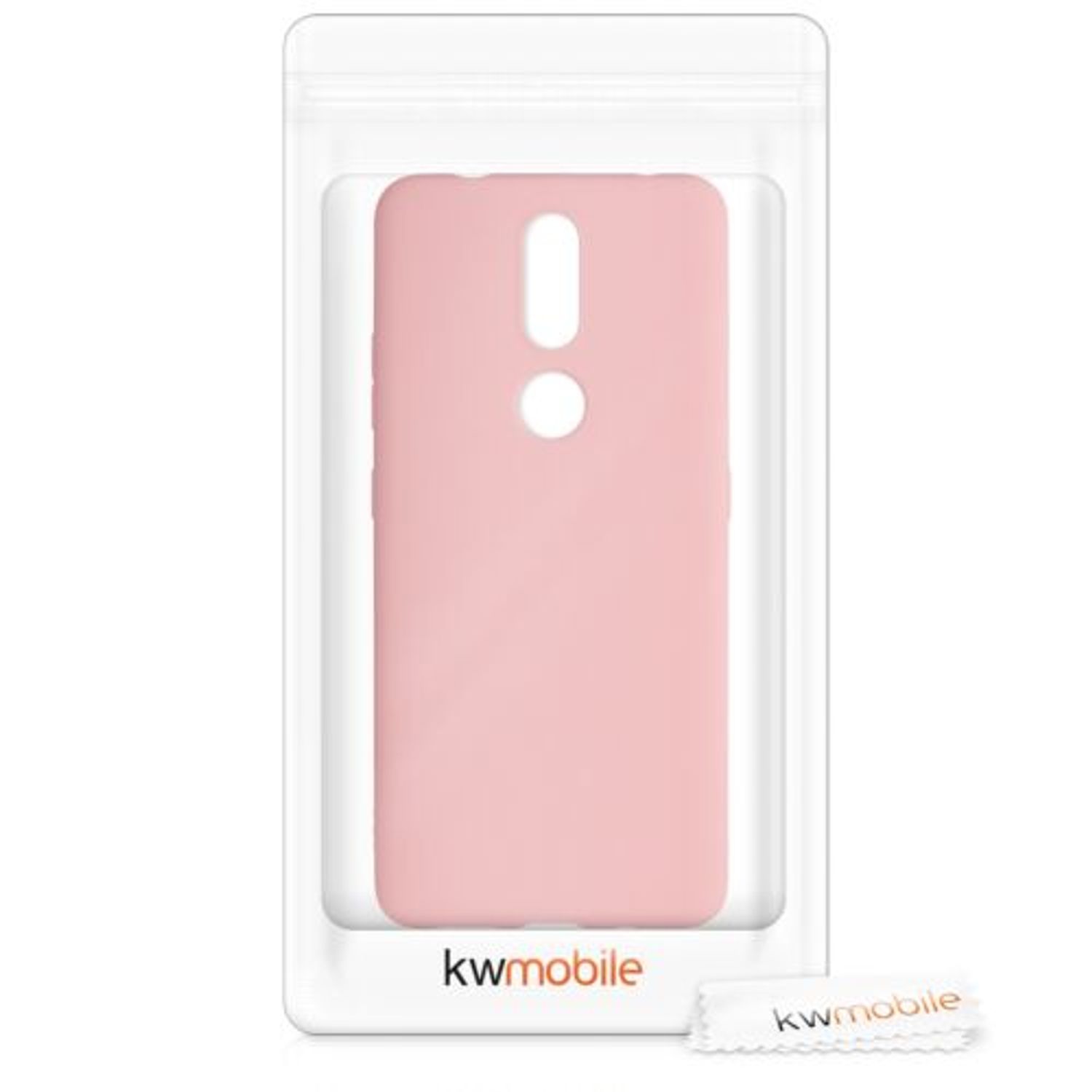Husa pentru Nokia 2.4, Silicon, Rose Gold, 53496.89 fotografia produsului View 7 L