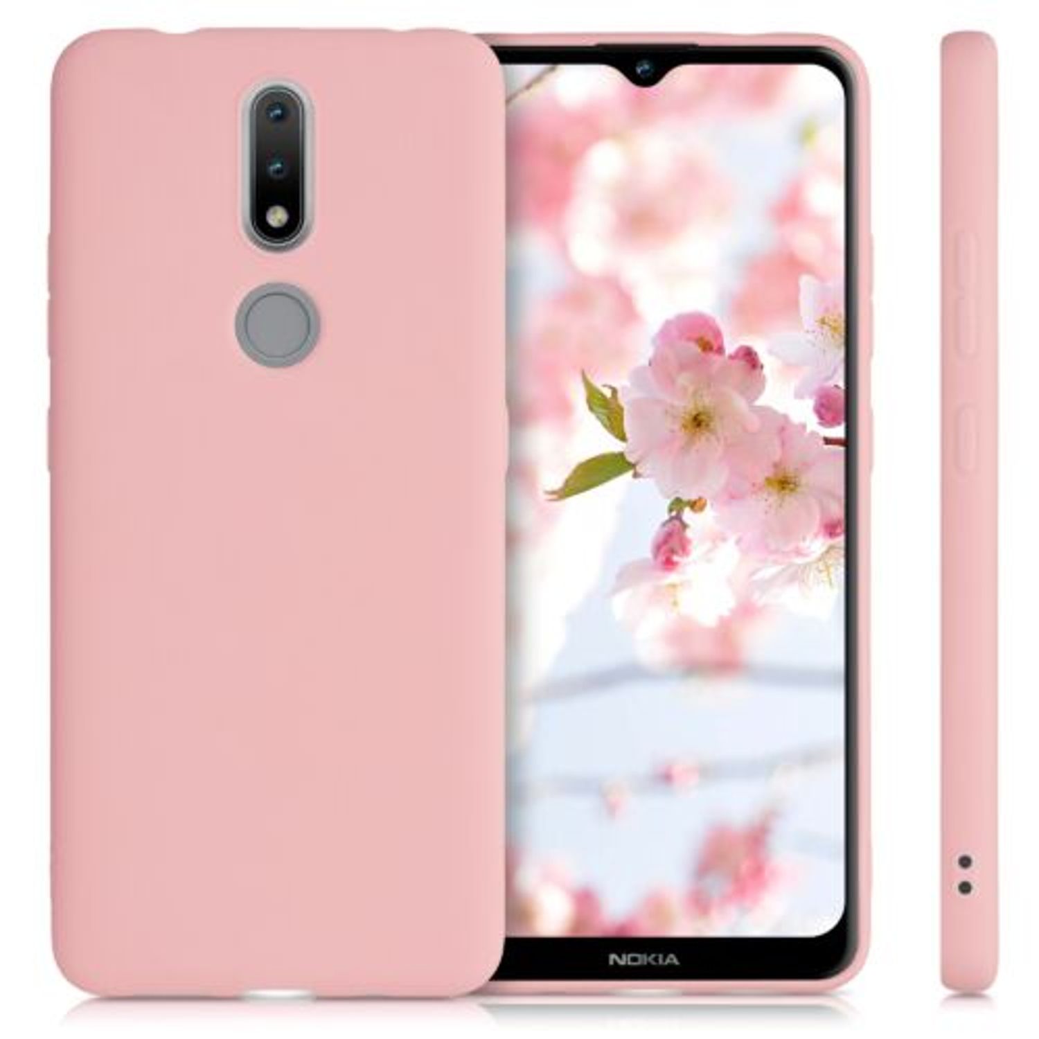 Husa pentru Nokia 2.4, Silicon, Rose Gold, 53496.89 fotografia produsului View 2 L