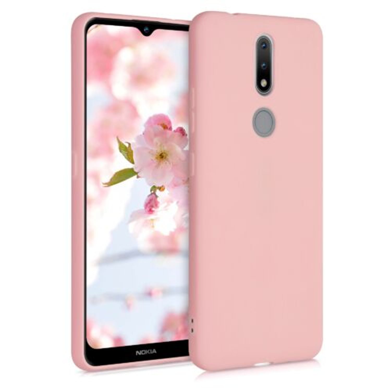 Husa pentru Nokia 2.4, Silicon, Rose Gold, 53496.89 fotografia produsului