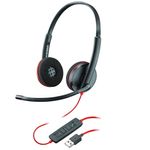 Casca Call Center Poly Blackwire C3220, USB-A, Binaural (Negru) fotografia produsului