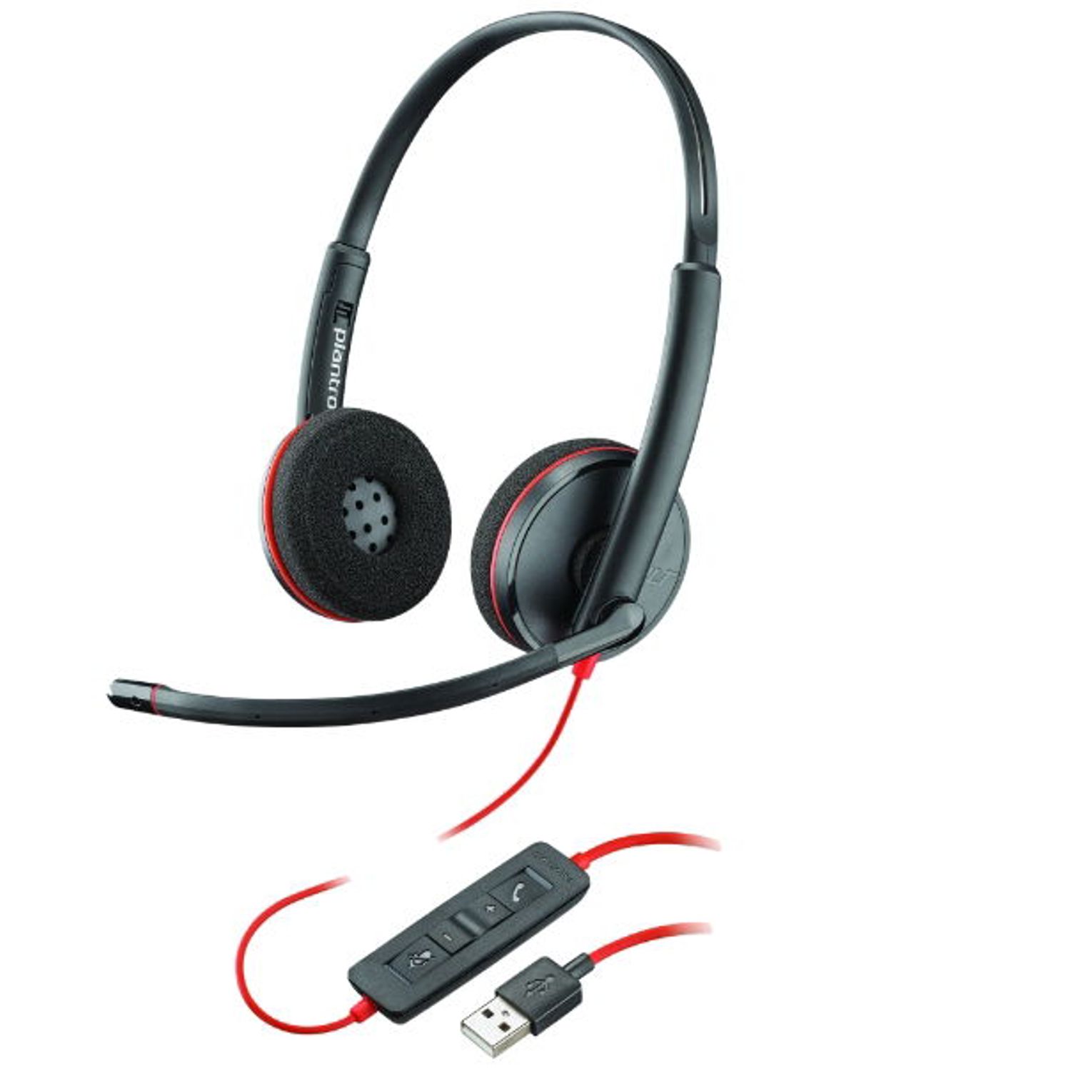 Casca Call Center Poly Blackwire C3220, USB-A, Binaural (Negru) fotografia produsului