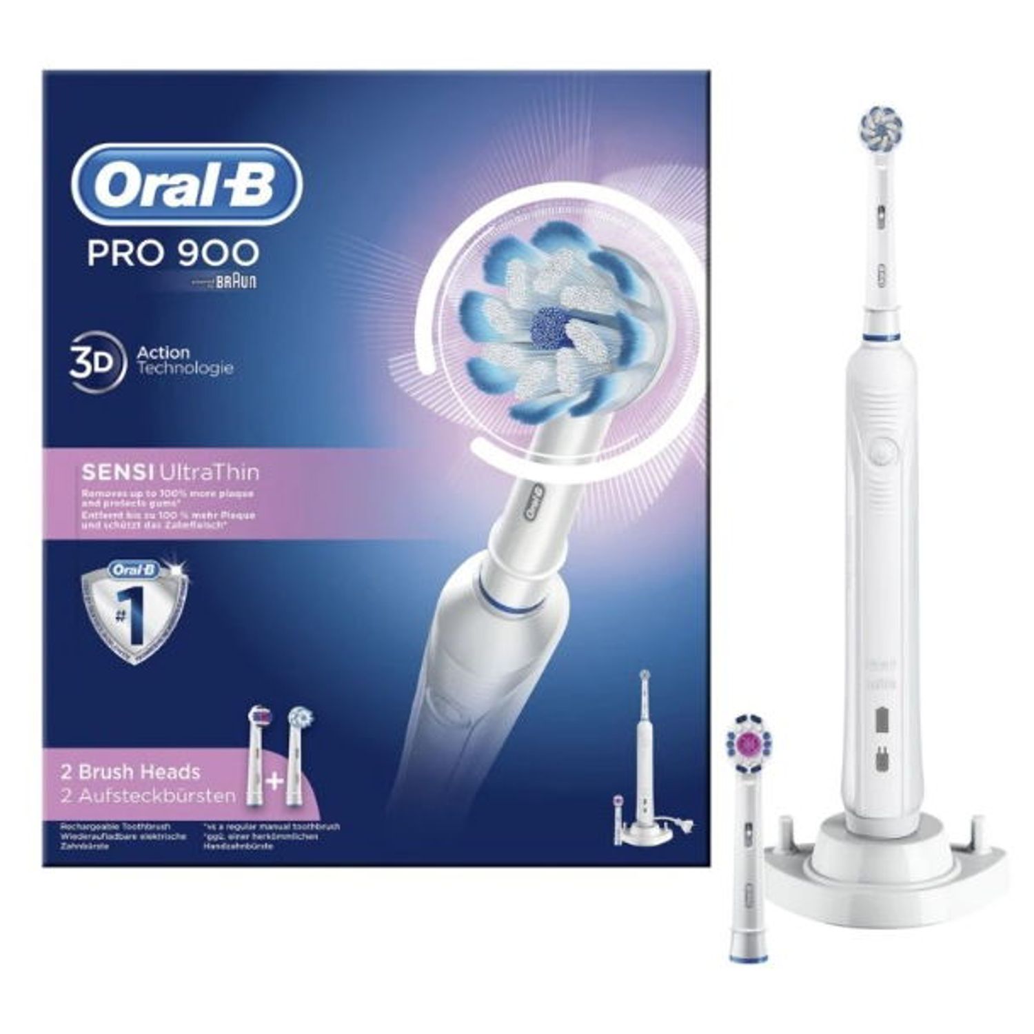 Periuta de dinti electrica Oral-B PRO 900 Sensitive (Alb) fotografia produsului