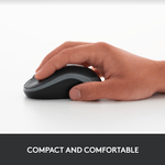 Mouse Optic Wireless Logitech M185, USB, 1000 DPI (Albastru) fotografia produsului View 6 S
