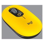 Mouse wireless Logitech Pop Blast, Ambidextru, Galben Mouse Wireless Logitech POP, Bluetooth, 4000 dpi (Galben) fotografia produsului View 3 S
