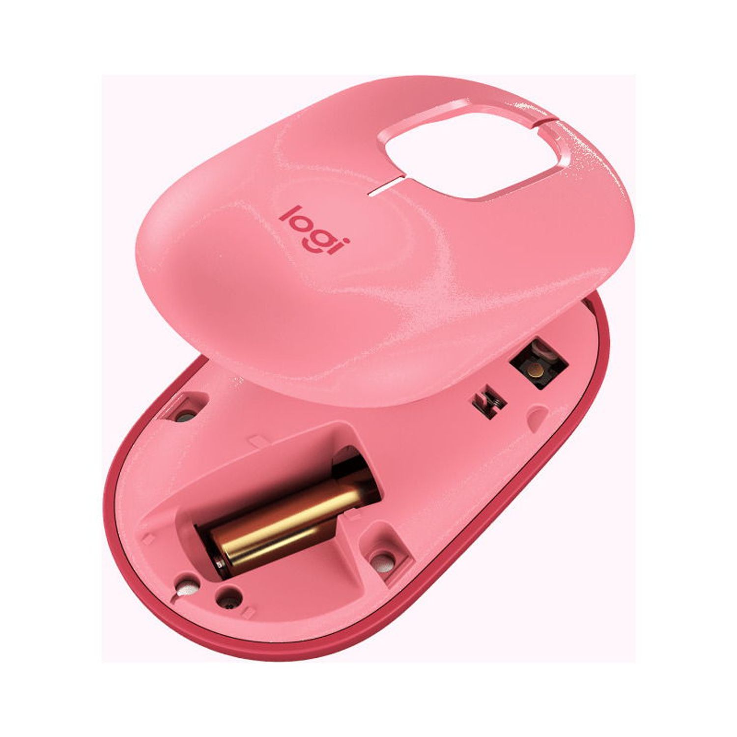 Mouse wireless Logitech Pop Heartbreaker, Ambidextru, Rosu Mouse Wireless Logitech POP, Bluetooth, 4000 DPI (Rosu) fotografia produsului View 3 L