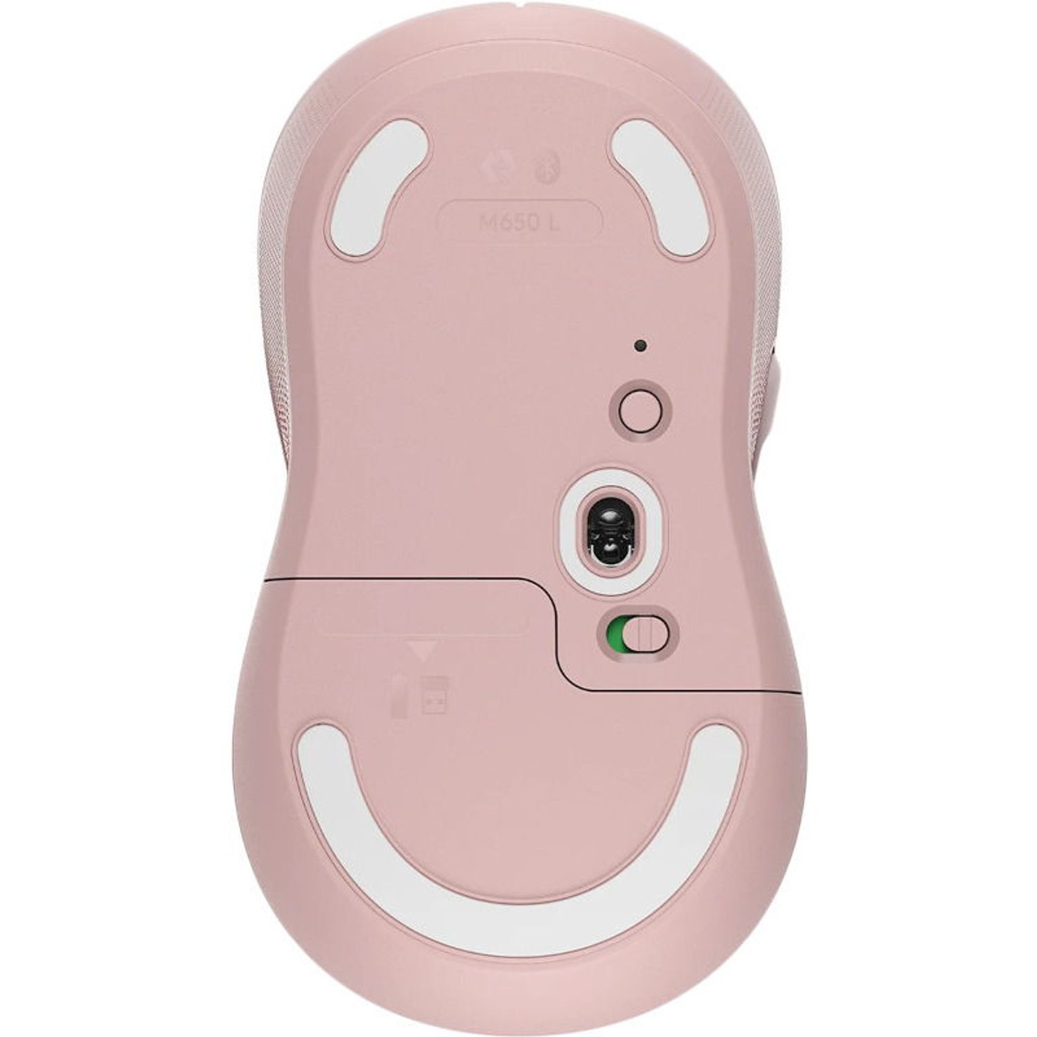 Mouse Wireless Logitech Signature M650 L Left, Bluetooth/USB, recomandat pentru mana stanga (Roz) fotografia produsului View 5 L