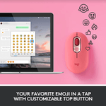 Mouse wireless Logitech Pop Heartbreaker, Ambidextru, Rosu Mouse Wireless Logitech POP, Bluetooth, 4000 DPI (Rosu) fotografia produsului View 10 S