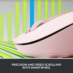 Mouse Wireless Logitech Signature M650, Bluetooth/USB (Roz) fotografia produsului View 6 S