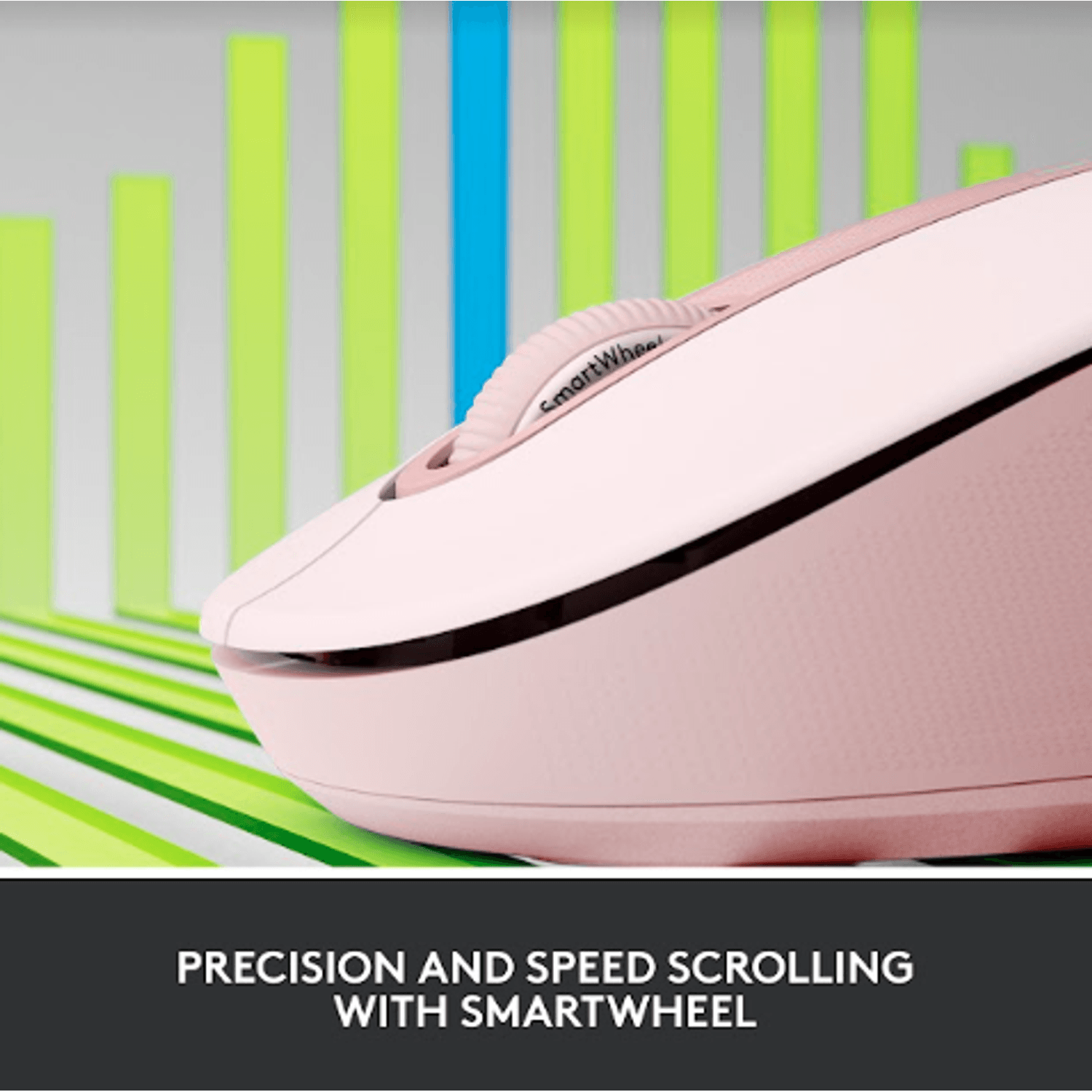 Mouse Wireless Logitech Signature M650, Bluetooth/USB (Roz) fotografia produsului View 6 L