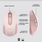 Mouse Wireless Logitech Signature M650, Bluetooth/USB (Roz) fotografia produsului View 10 S