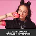 Mouse wireless Logitech Pop Heartbreaker, Ambidextru, Rosu Mouse Wireless Logitech POP, Bluetooth, 4000 DPI (Rosu) fotografia produsului View 9 S