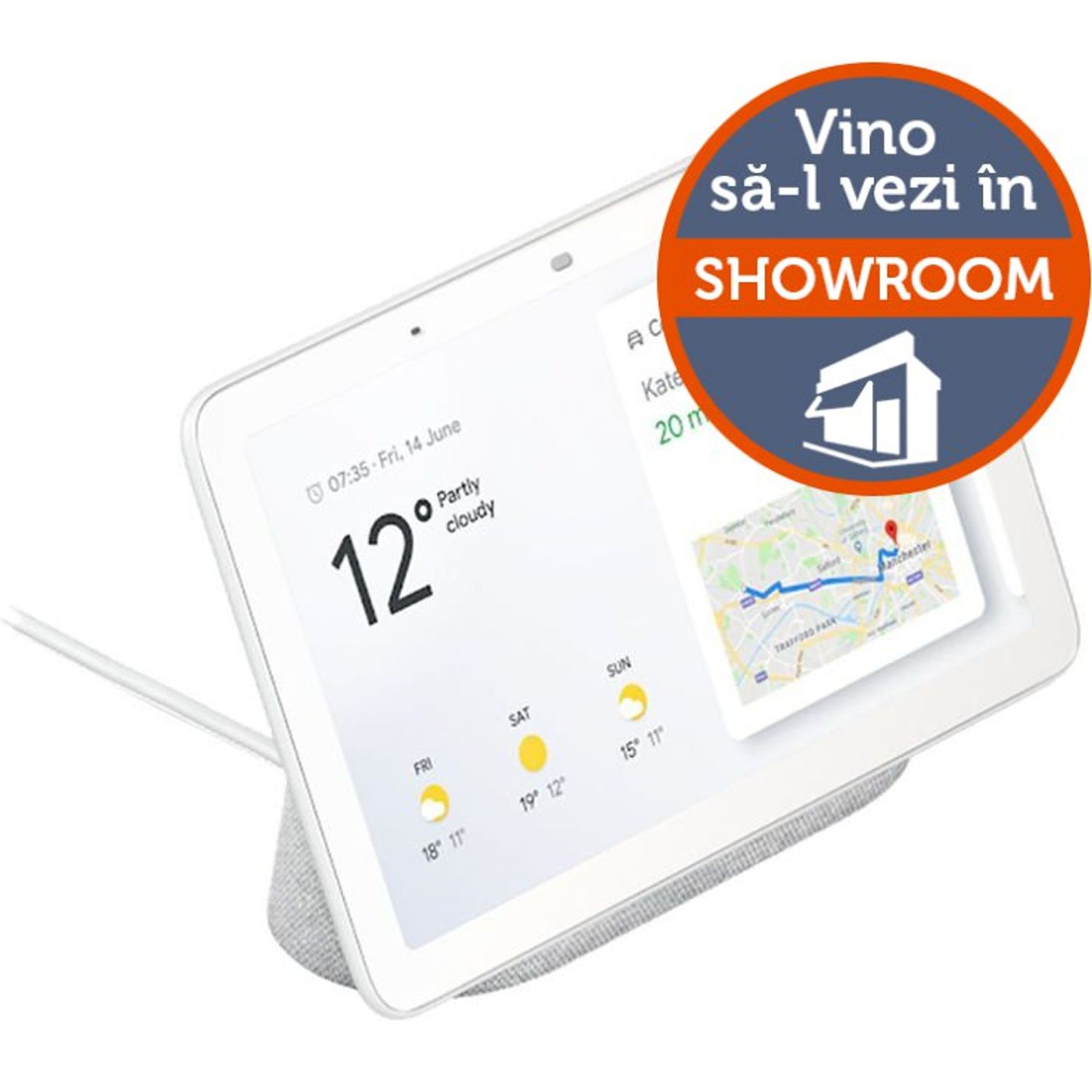 Boxa inteligenta Google Nest Hub, ecran, Alb Boxa inteligenta Google Nest Hub, ecran 7", Bluetooth, WiFi, Control vocal,
Asistenta vocala (Alb) fotografia produsului View 2 L