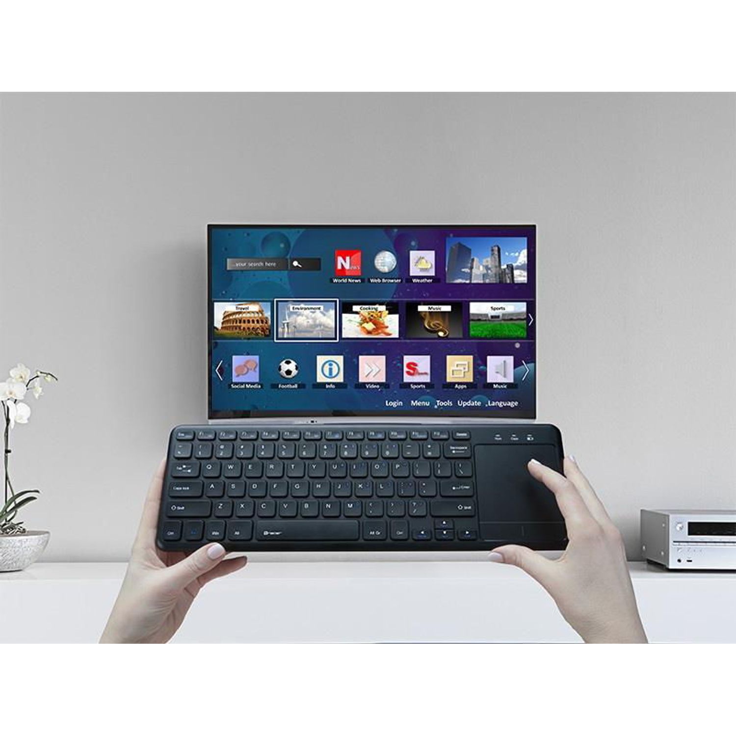 Tastatura TRACER Smart RF, Wireless (Negru) fotografia produsului View 5 L