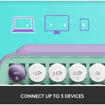 Tastatura Wireless Mecanica  Logitech POP Keys, Bluetooth (Mov/Verde) fotografia produsului View 11 S
