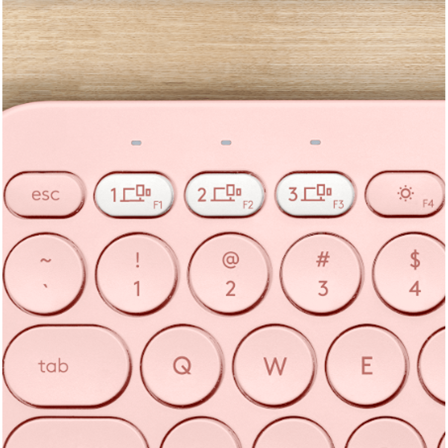 Tastatura wireless Logitech K380, US Layout, Bluetooth, Roz fotografia produsului View 5 L