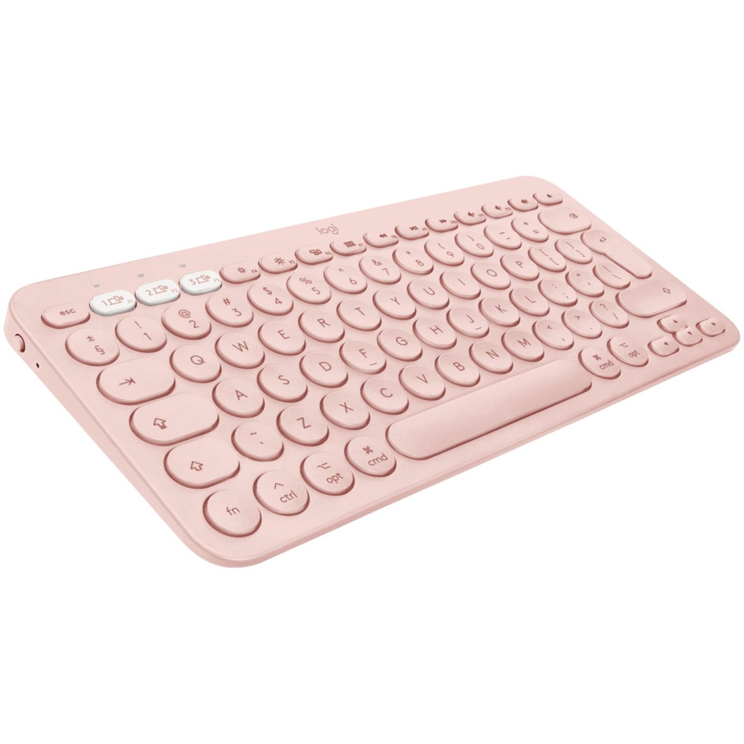 Tastatura wireless Logitech K380, US Layout, Bluetooth, Roz fotografia produsului View 2 L