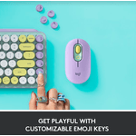 Tastatura Wireless Mecanica  Logitech POP Keys, Bluetooth (Mov/Verde) fotografia produsului View 13 S