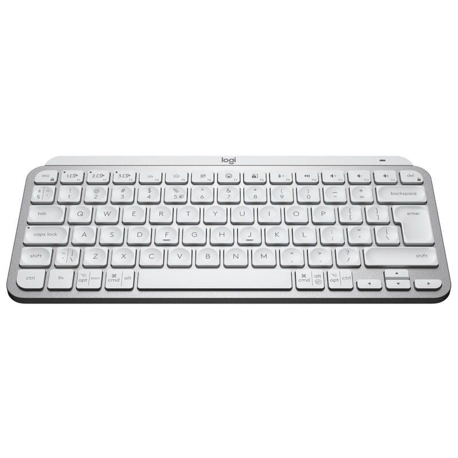Tastatura Wireless LOGITECH MX Keys Mini Minimalist, Illuminata (Gri) fotografia produsului View 2 L