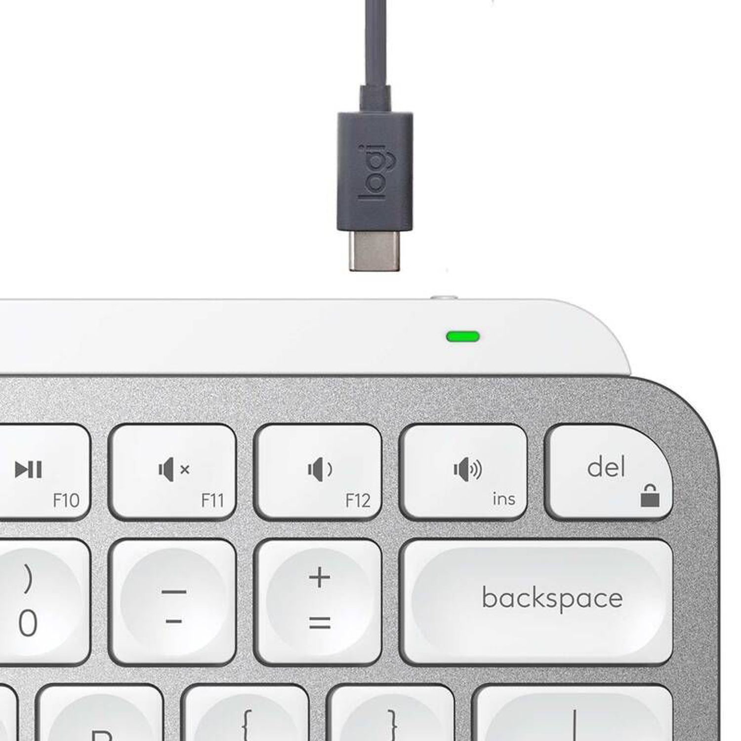 Tastatura Wireless LOGITECH MX Keys Mini Minimalist, Illuminata (Gri) fotografia produsului View 5 L