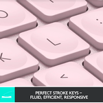 Tastatura Wireless LOGITECH MX Keys Mini Minimalist, Illuminata (Roz) fotografia produsului View 5 S