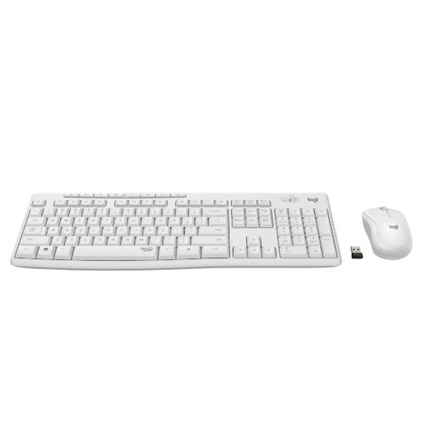 Kit wireless tastatura si mouse Logitech MK295 Silent, US layout, USB (Alb) fotografia produsului View 2 L