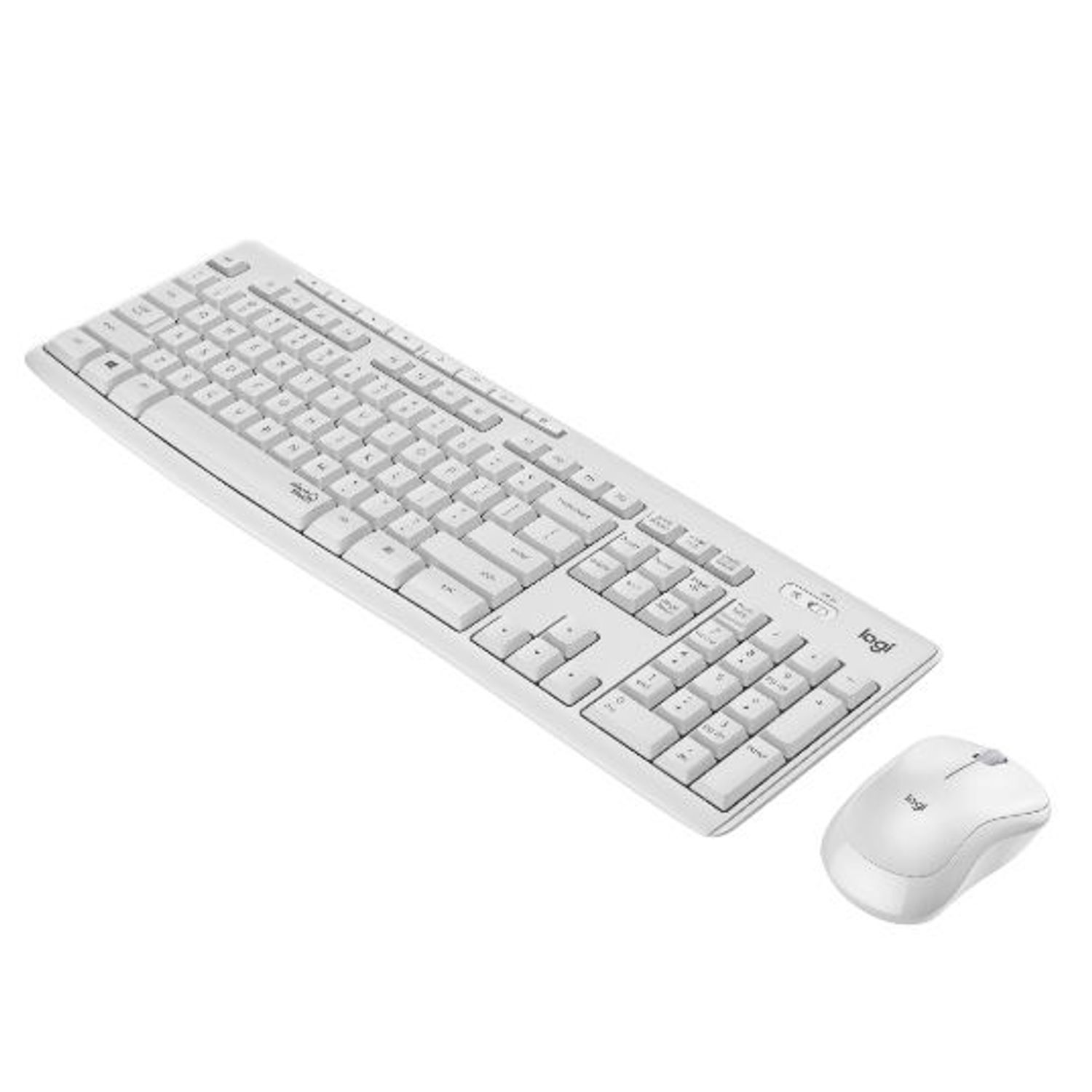 Kit wireless tastatura si mouse Logitech MK295 Silent, US layout, USB (Alb) fotografia produsului View 3 L